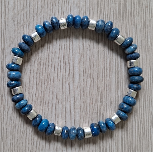 Denim Lapis Beaded Bracelet - Picture 1 of 1